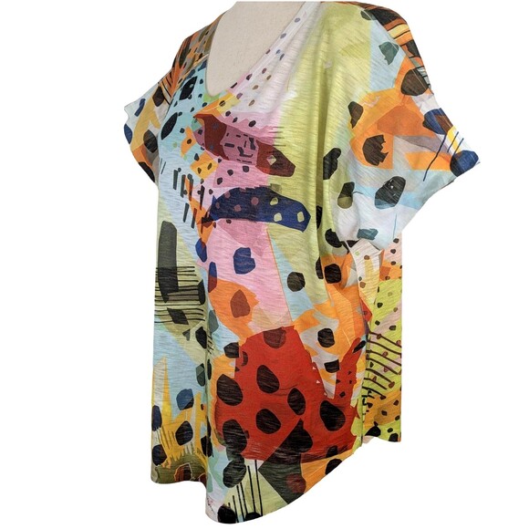 Jess & Jane Womens XL Abstract Print Lightweight Pullover Tunic Top - Picture 3 of 7